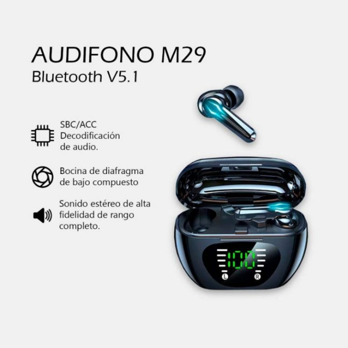 Audífonos Gamer M29 Con PowerBank Táctiles Inalámbricos Bluetooth