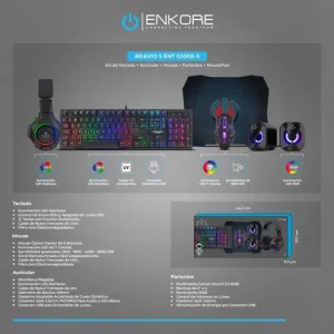 KIT GAMER TECLADO+MOUSE USB+AUDIFONO+PAD MOUSE