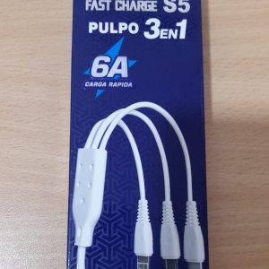 CABLE USB (3 TIPOS DE ENTRADA)  -  TURBO CHARGE S5