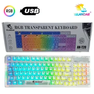 TECLADO YELANDAR TRANSPARENTE AN-T10